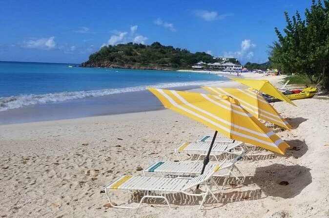 Straight to the Beach - Ffryes Beach setup: lounge time plus real water options